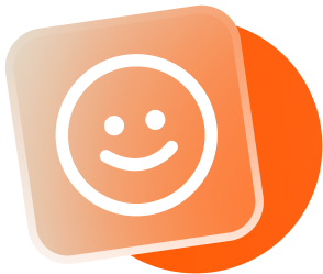 Brown square with white warning triangle and exclamation point.