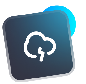 Brown square with white warning triangle and exclamation point.