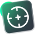 Person icon with a checkmark inside a green square.