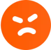 Angry orange face.