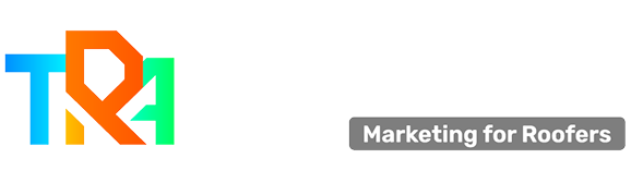 Logo with letters TRA in various colors, with 