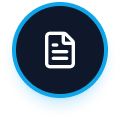 White document icon within a blue and dark blue circle.