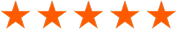 A row of orange stars on a white background.