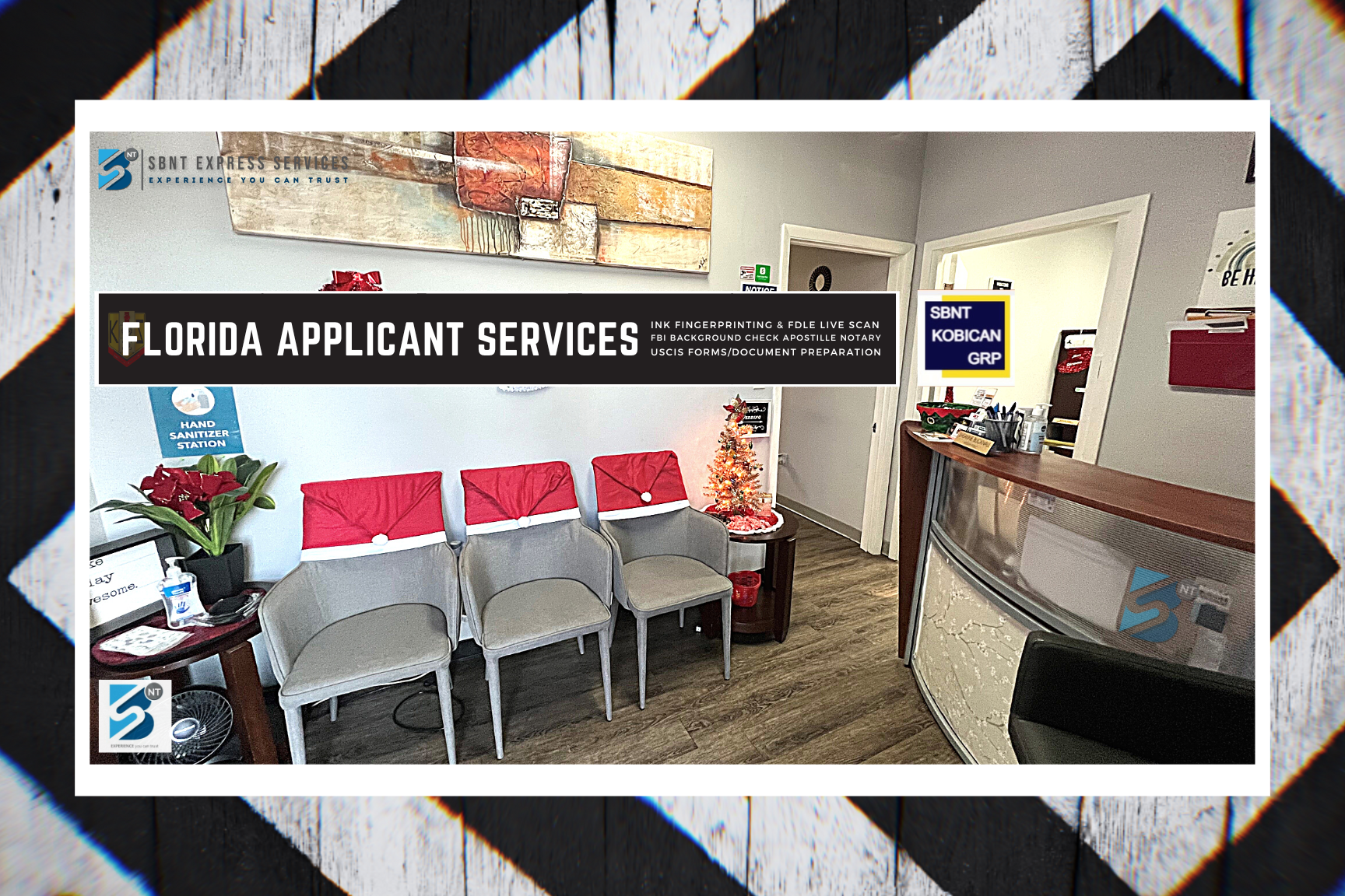 SBNT Express Services is now a approved KAPPSERV HUB serving Florida Level 2 live scan applicants, Hague Apostille Notary Public, Wedding Officiant and Tax Preparation and filing services in Duval County. We are proud to announce our official JAX, FL service partner status with The KappServ Group which is the Gold standard in U.S Applicant Processing Services.