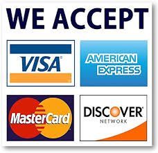 We accept credit cards