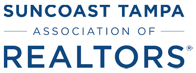 Suncoast Tampa Association of Realtors logo in blue and white.