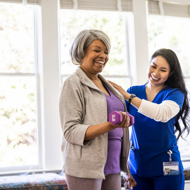 A Nurse Is Helping an Elderly Woman | Redding, CA | A-1 Quality Insurance
