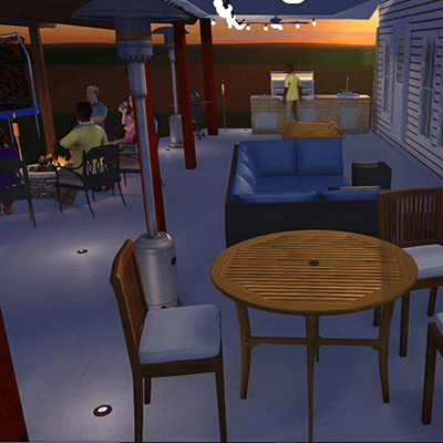 Digital remodel for patio area