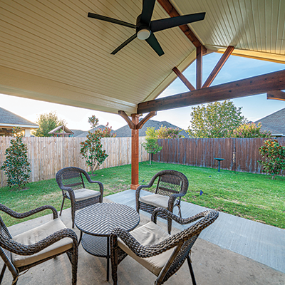 Renovated concrete porch