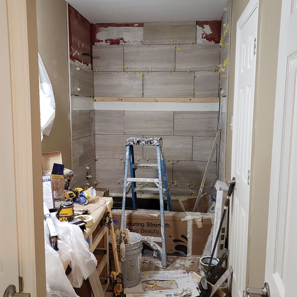 Room during renovation