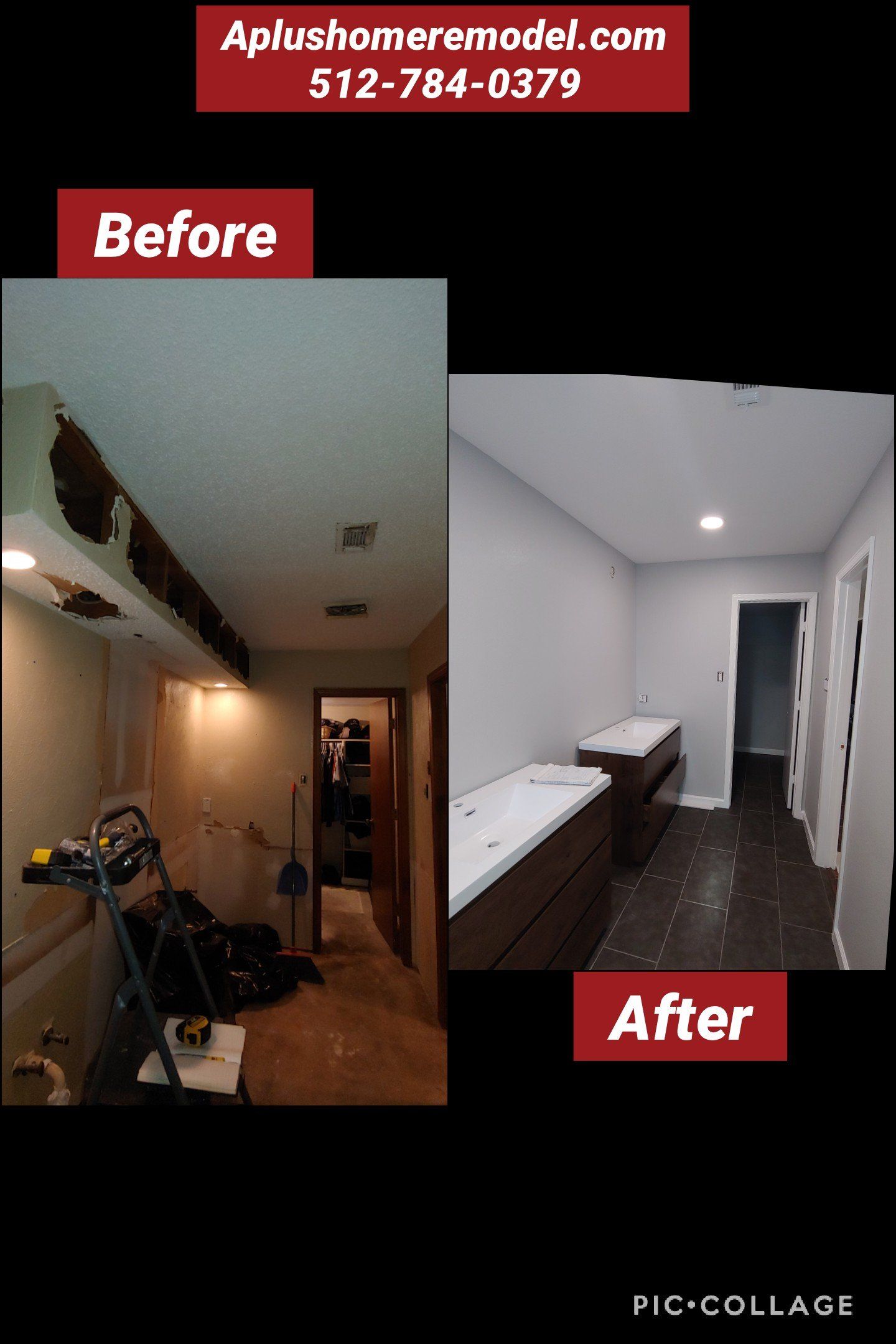 before/after renovated side room