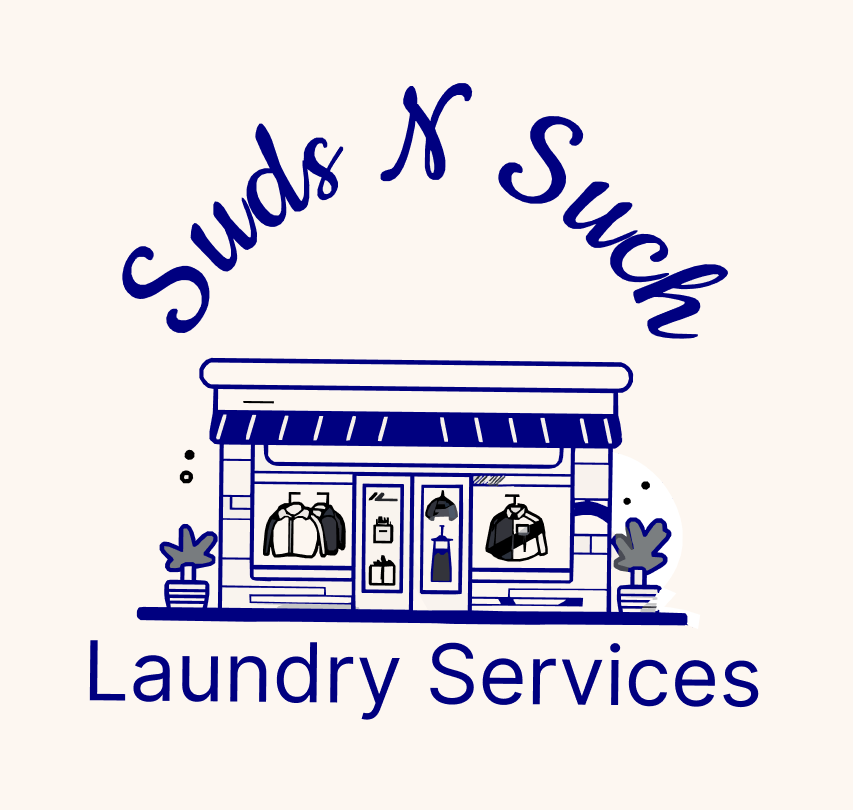 A logo of Suds N' Such Laundromat 