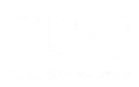 White logo with the words 