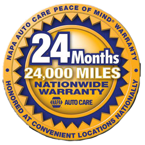 NAPA 24 months 24,000 miles nationwide warranty at Balser's Northside Automotive in Kerrville, TX