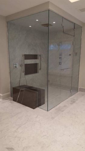 Bathroom - Custom Steam Shower - Transom - Hareld Glass - Providence