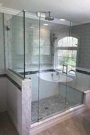 Modern Bathroom Shower — Custom Glass Shower in Warwick RI