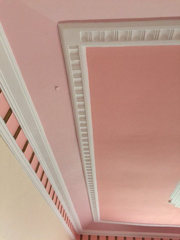 pink decorative ceiling
