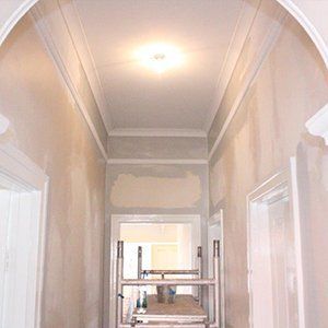 bright light in white hallway