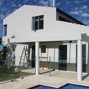 exterior of grey home