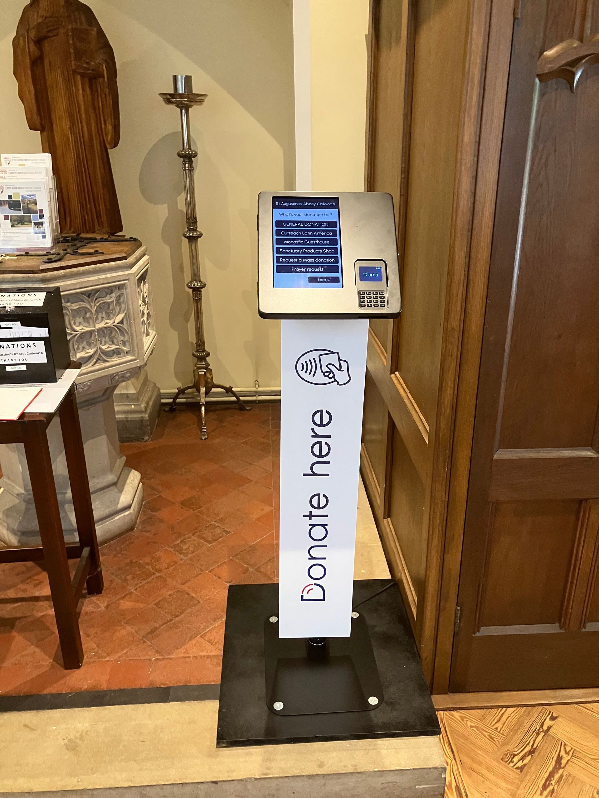 How to donate digitally to St Augustine's Abbey, Chilworth
