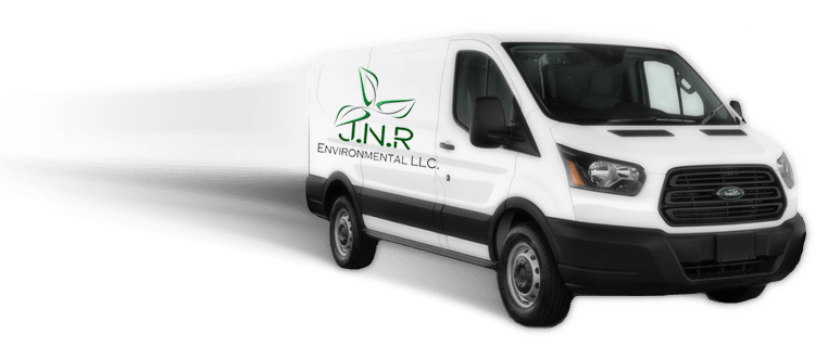 White JNLR van with green logo on a white background, shown in three-quarter view