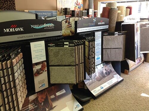 Waterproof Vinyl — Displayed Carpets In A Store in Staten Island, NY