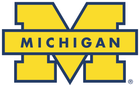 University of Michigan logo: Yellow block M with 