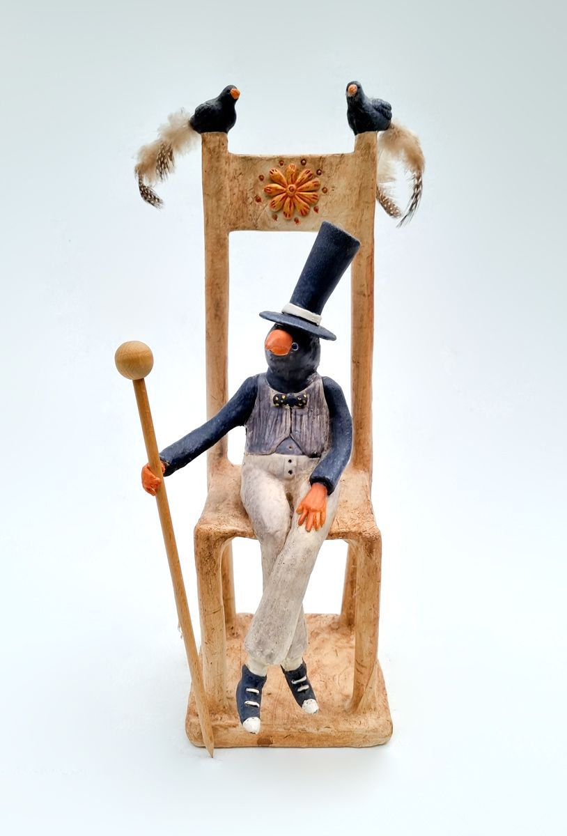 Visruiter, keramiek van Joke Roberti