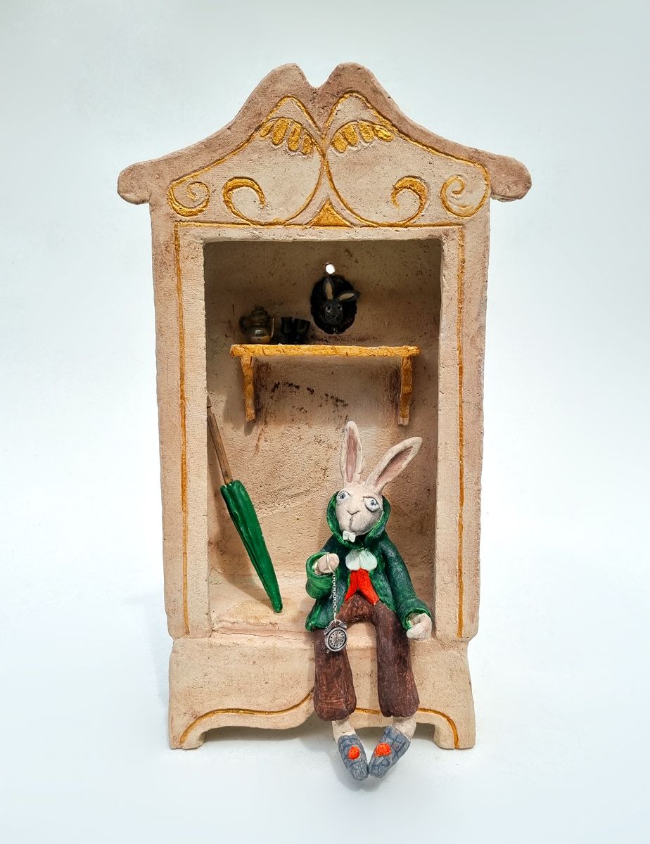 Hazenhuisje - keramiek van Joke Roberti