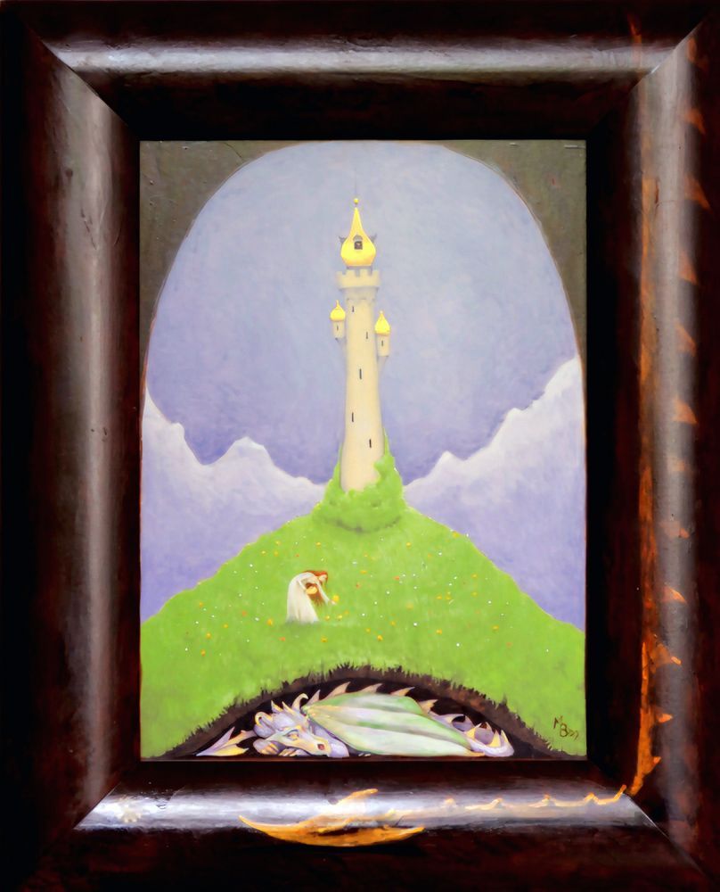 Bloemenplukken, een schilderij van Maria Huijben