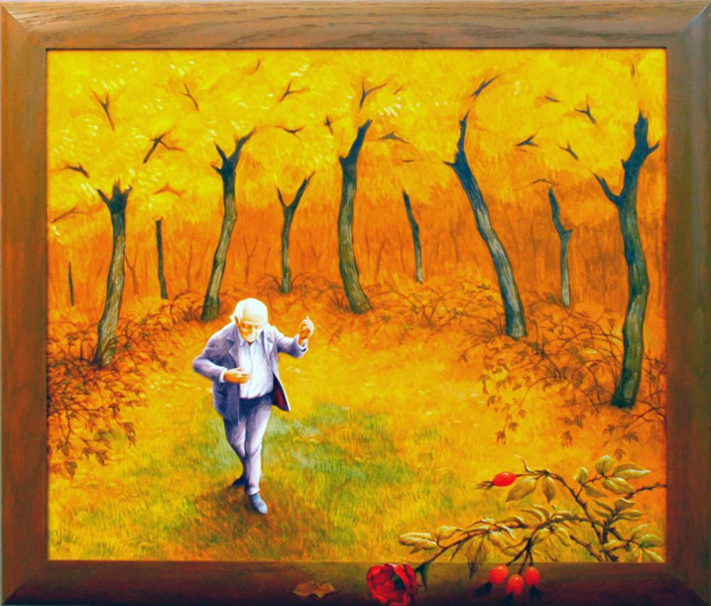 Dansende Man, een schilderij van Maria Huijben