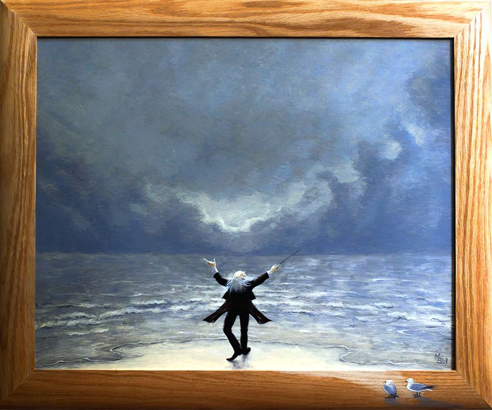 De Dirigent, een schilderij van Maria Huijben
