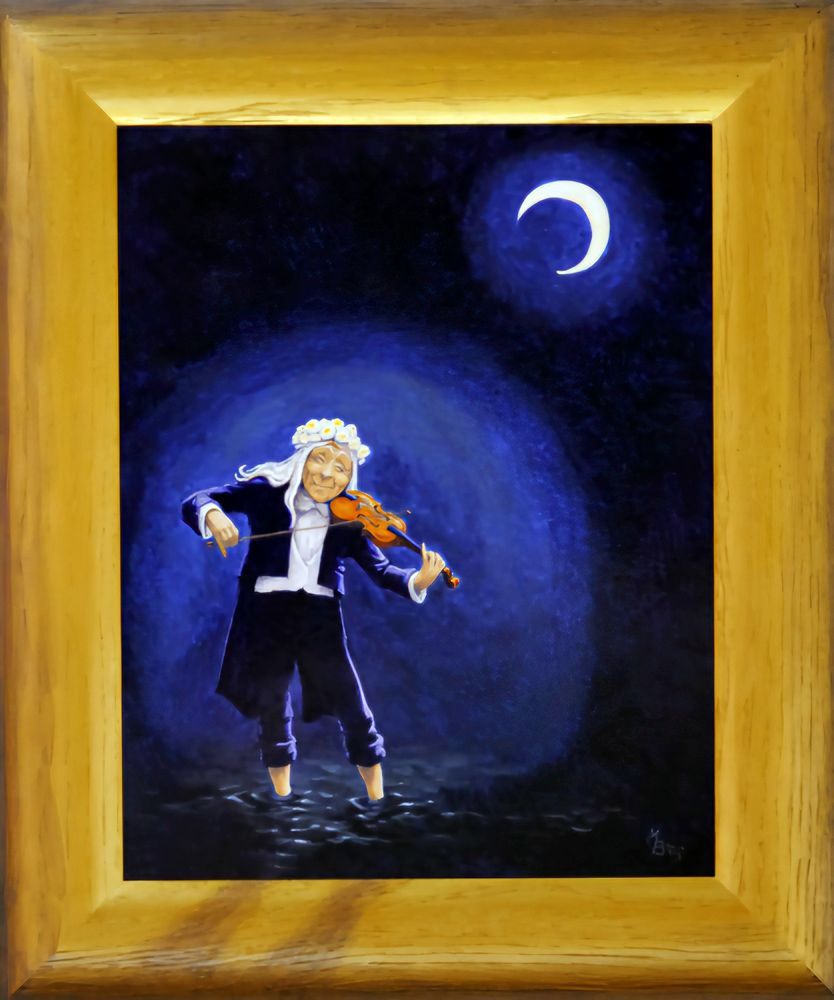 De Violist, een schilderij van Maria Huijben