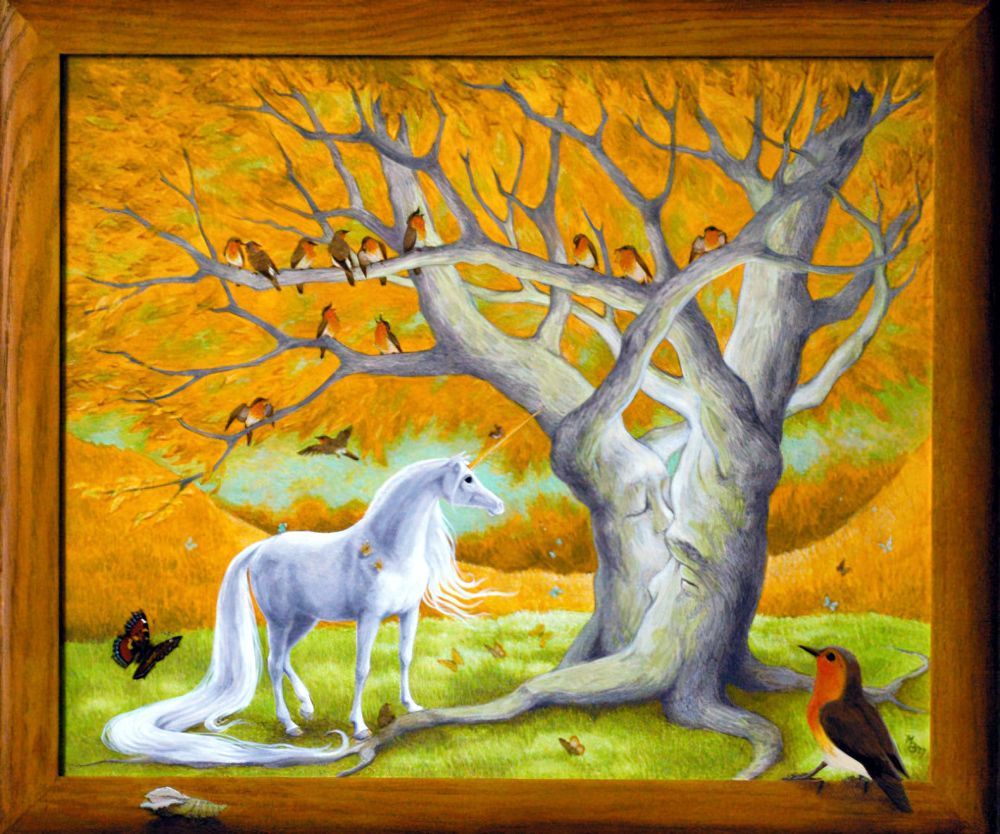 Het Witte Paard, een schilderij van Maria Huijben