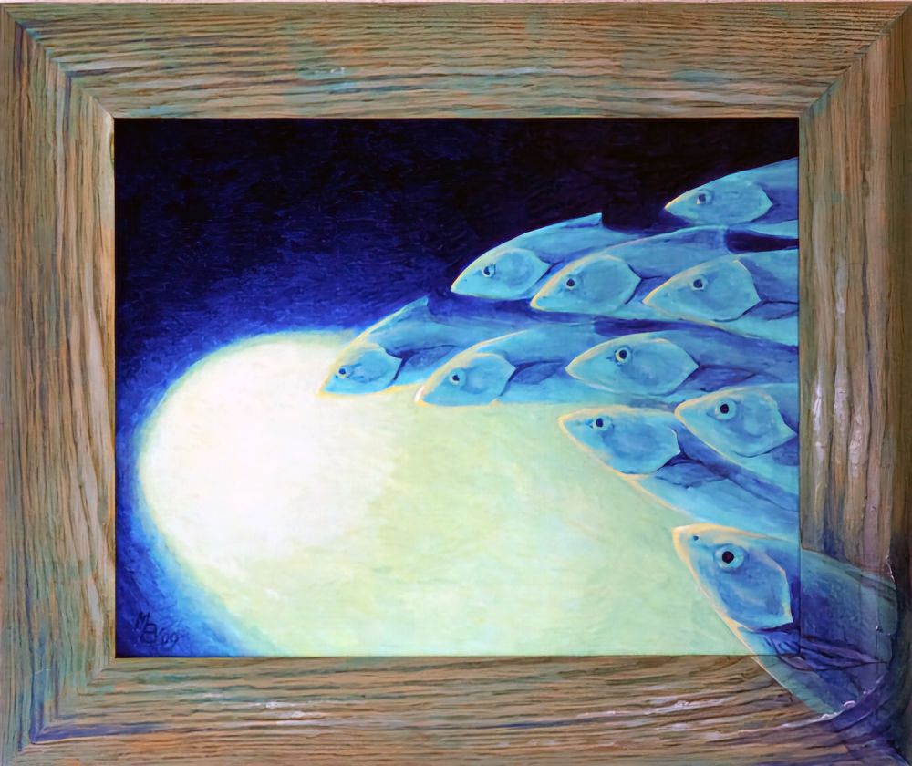 Licht, een schilderij van Maria Huijben