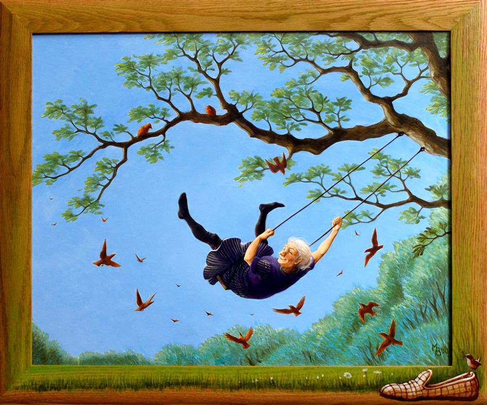 Oma, een schilderij van Maria Huijben