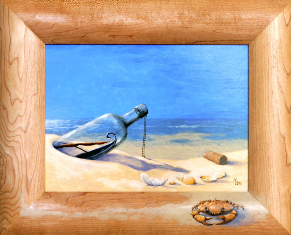 Strandgezicht, een schilderij van Maria Huijben