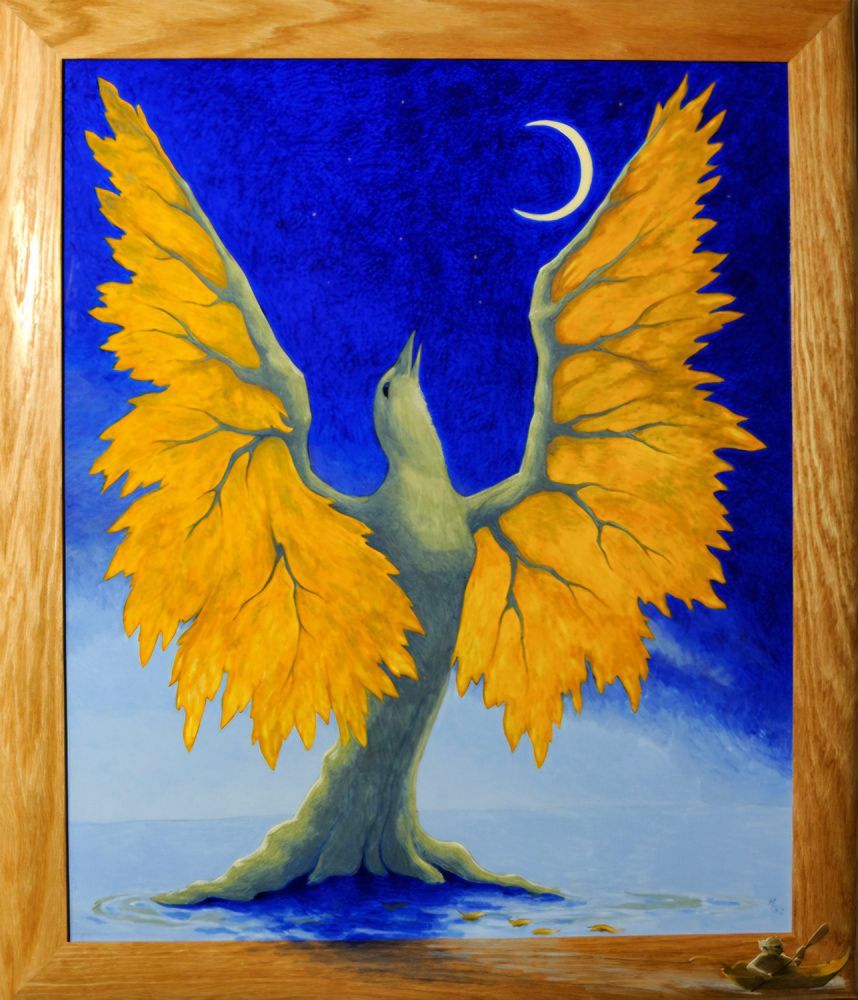 Vleugels, een schilderij van Maria Huijben