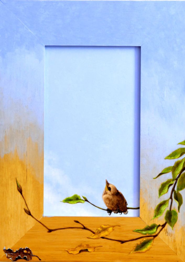 Vogeltje, een schilderij van Maria Huijben