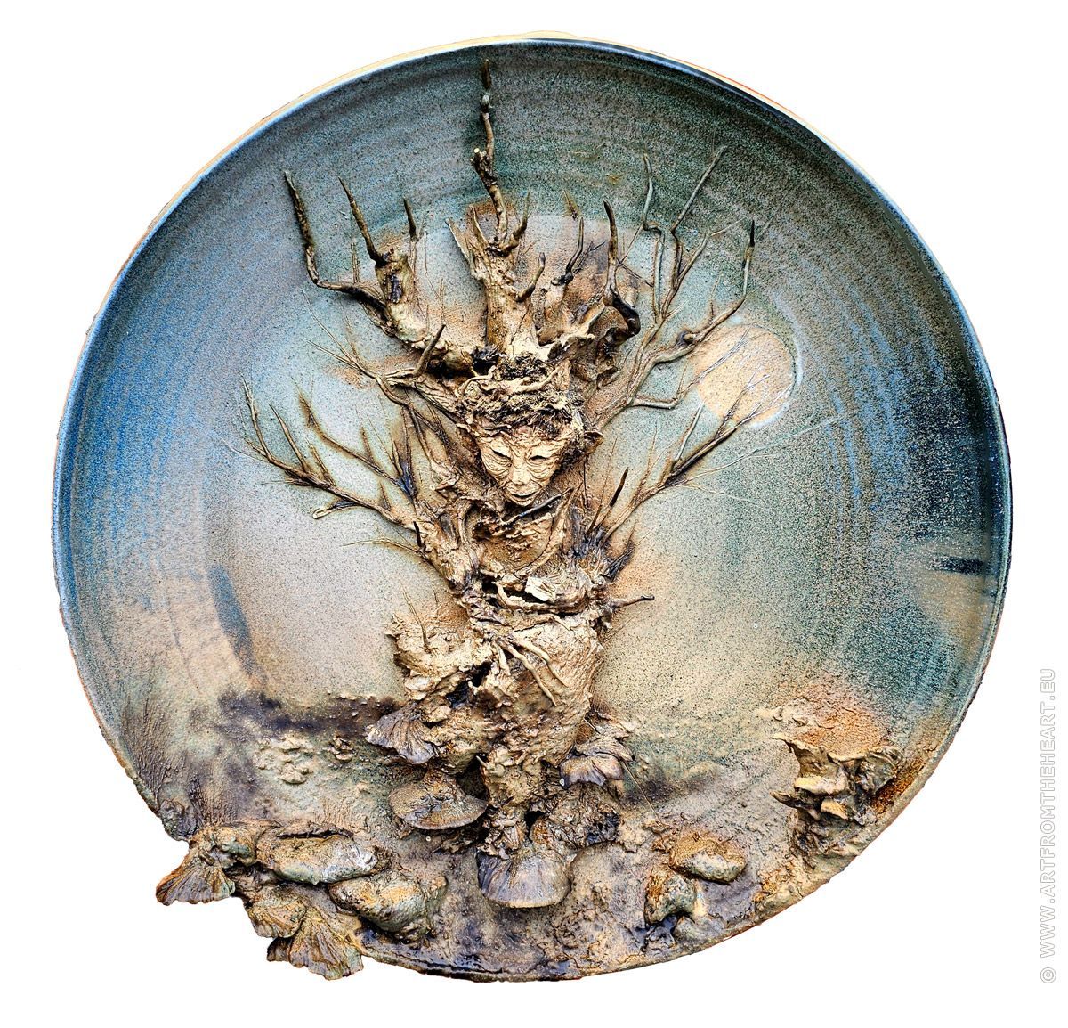 Boomhex, keramiek wandbord