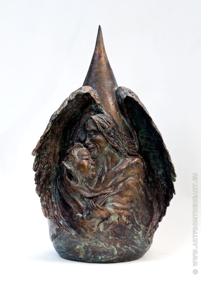 Bronzen urn Fluisterend Hart