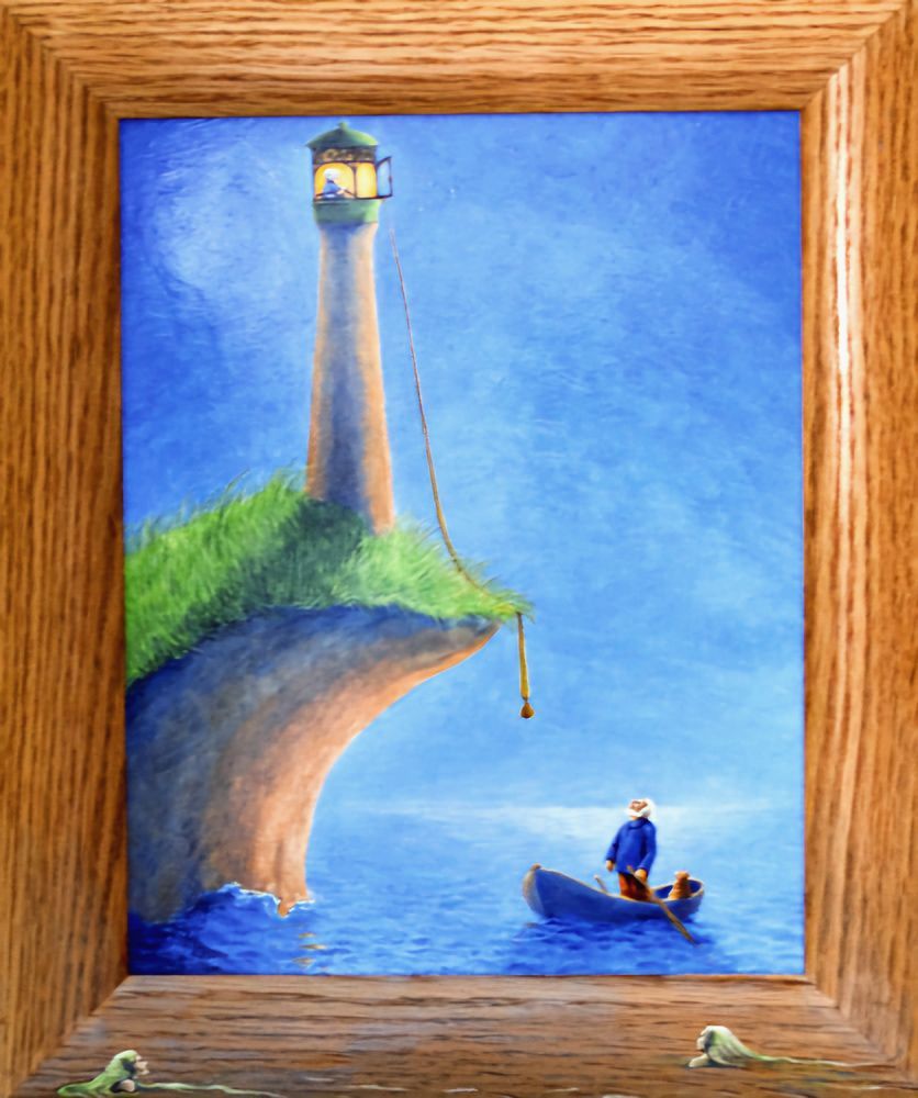 De Vuurtorenwachtster, een schilderij van Maria Huijben