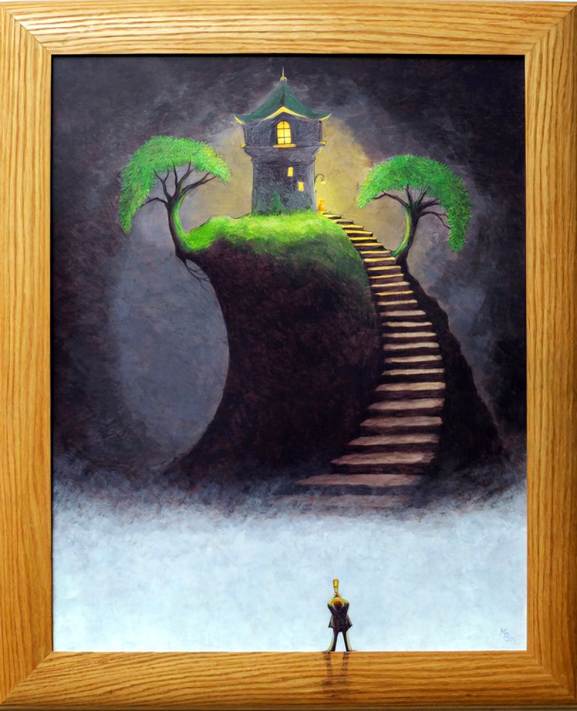 Huis  aan het einde van de Wereld, een schilderij van Maria Huijben