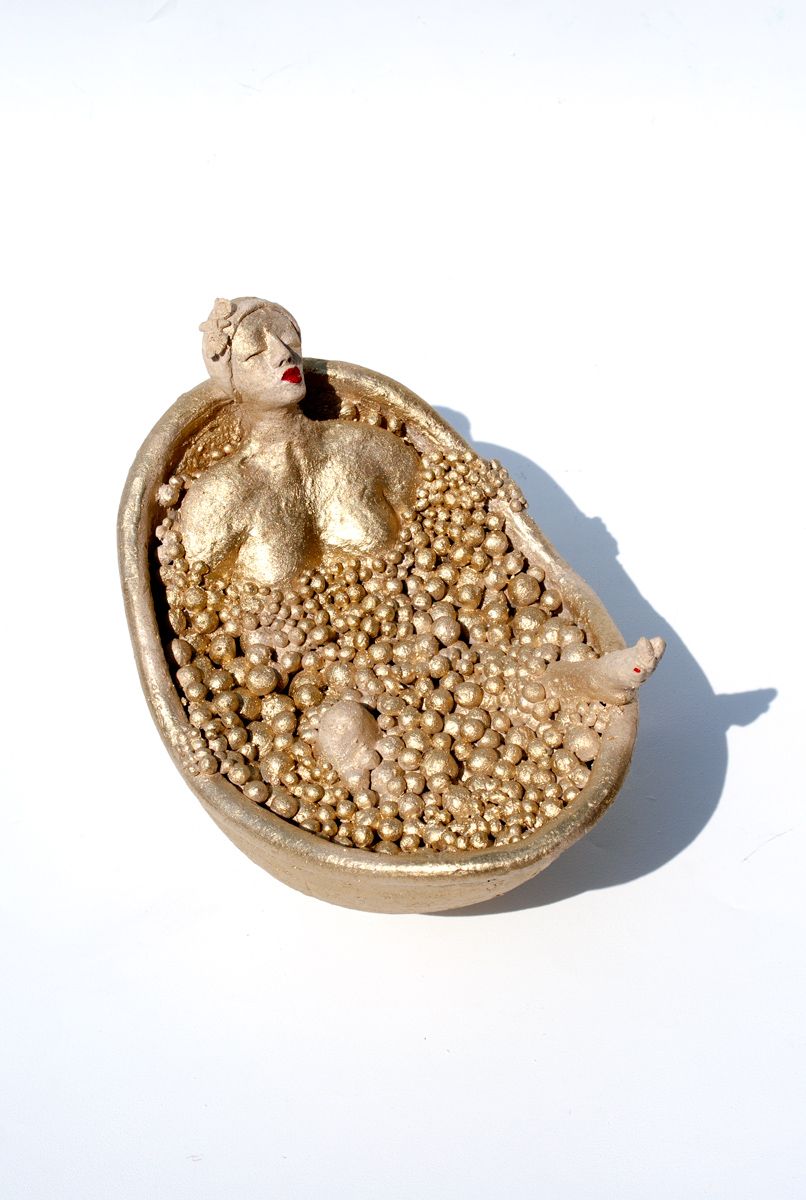 Bubbel-bad, keramiek van Joke Roberti