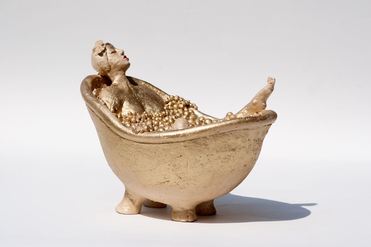 Bubbel-bad - keramiek van Joke Roberti