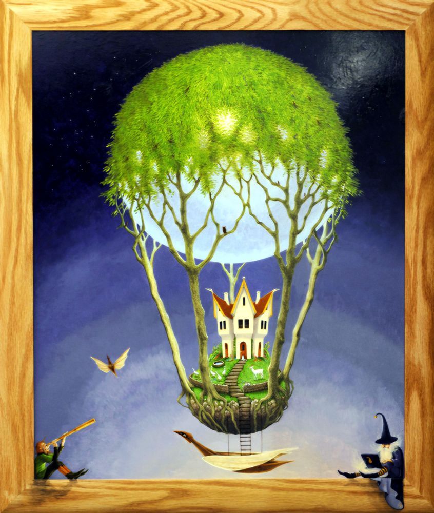 Kleine Wereld, een schilderij van Maria Huijben