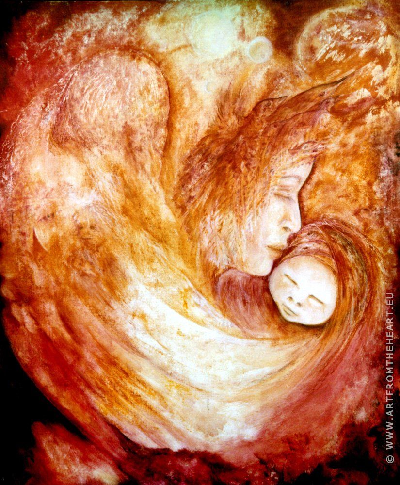 Schilderij 'Koestering'