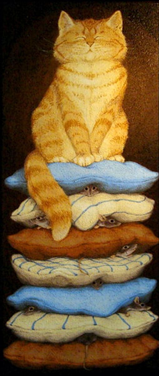 Muizenkater, een schilderij van Maria Huijben