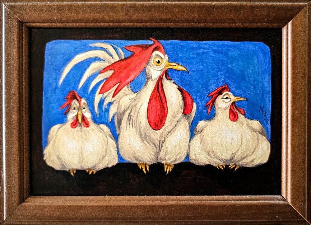 Op stok, een schilderij van Maria Huijben