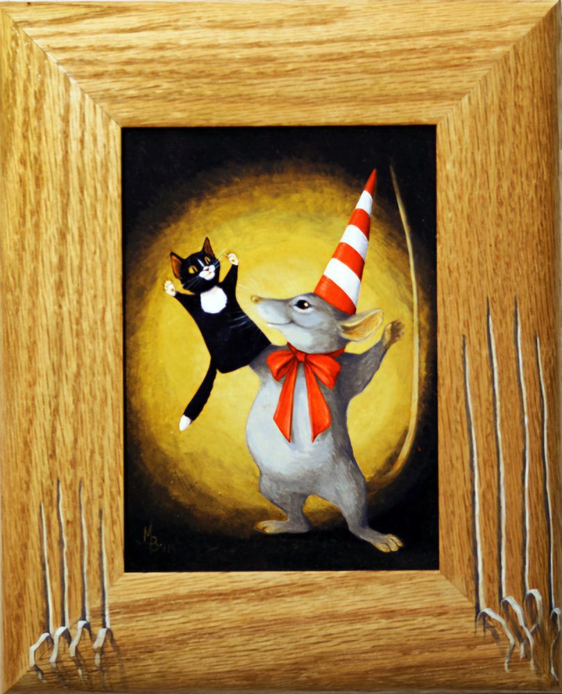 Poppenspel, een schilderij van Maria Huijben